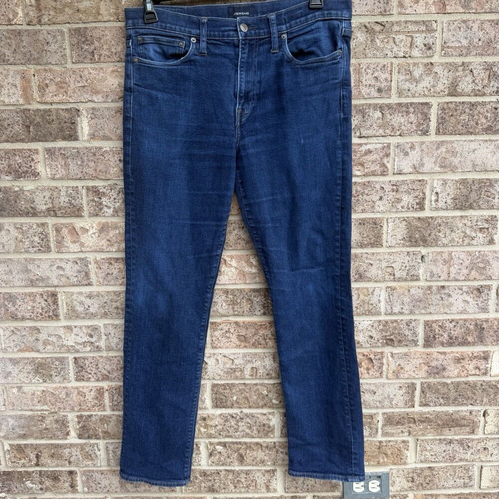 J Crew 770 Men's Straight Japanese Jeans Kurabo Blue Dark Wash 34x34 Denim